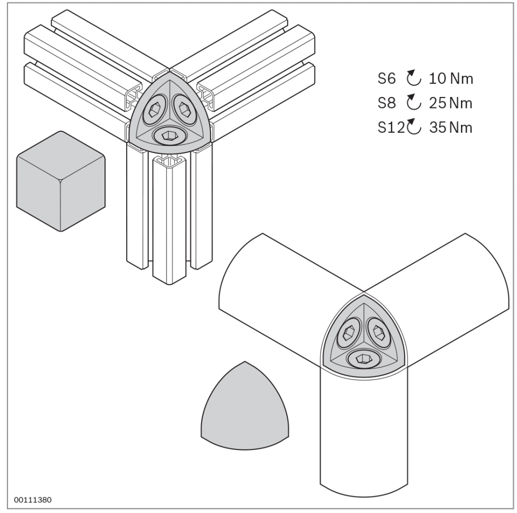 Трехсторонний угловой соединитель | Соединительные элементы ...