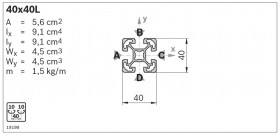Открытый профиль для ЧПУ 40 мм.